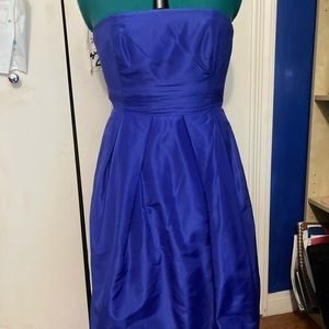J. Crew Lorelei dress in electric blue silk taffeta size 8